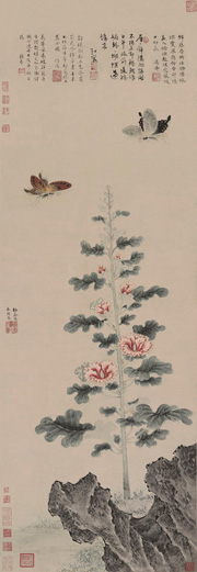 葵石峡蝶图_明_戴进 