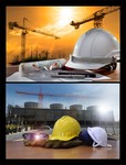 安全帽和工地摄影图片