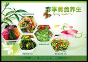 春季养生美食展板设计