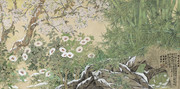 <b> 傲雪迎春图大型工笔水彩画</b>