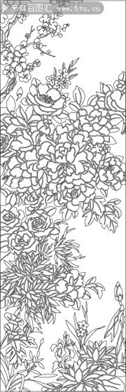 百花争艳雕刻源文件