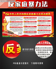 反家庭暴力法解读展板下载
