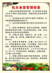 机关食堂管理制度展板下载