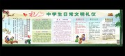 中学生日常文明礼仪展板