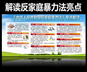 解读反家庭暴力法亮点展板设计