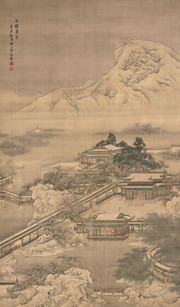 梁园飞雪图轴_清_袁江