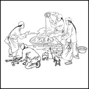 传统烧煮插画图片