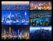 繁华都市夜景高清图片