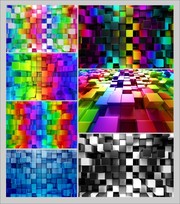 3D立体方块背景图片
