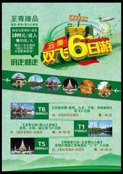 云南旅游6日行程海报