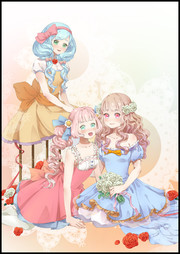 卡通少女插画图片