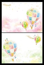 卡通手绘热气球图片