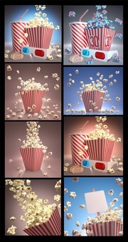 爆米花摄影图片素材