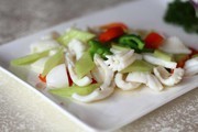 西芹鱿鱼菜品摄影图片