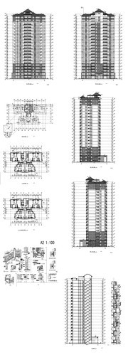 多层楼盘建筑CAD图 