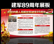 庆祝建军89周年宣传栏素材