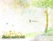 水彩插画背景