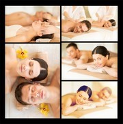 享受SPA的年轻男女