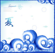 手绘波浪花纹图片