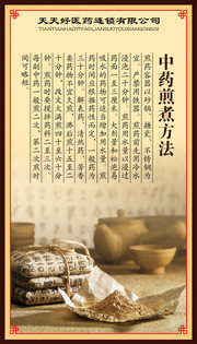 中药煎煮方法展板图片