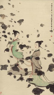 湘君湘夫人_近现代_傅抱石 