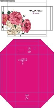 鞋盒包装展开图片