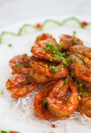 美味炸虾美食图片