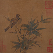 竹雀图散页_宋_吴炳 