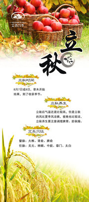 立秋养生X展架图片