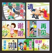小学生文明礼貌用语展板