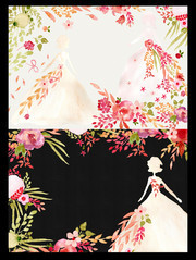 水彩新娘卡通插画图片素材