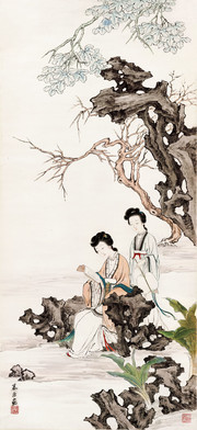 蕉荫仕女_近现代_慕康 