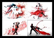 时尚舞蹈插画高清图片素材