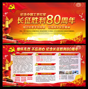 纪念中国工农红军长征胜利80周年板报