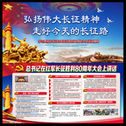 学习贯彻长征胜利80周年大会讲话精神宣传展板