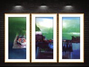 江南风景抽象油画挂画下载