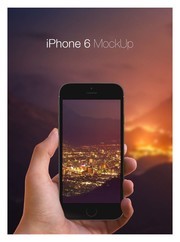 手持iPhone6手机样机贴图模板
