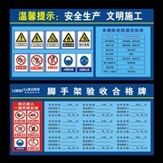 生产安全文明施工合格牌模板