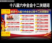 十八届六中全会十二大关键词展板