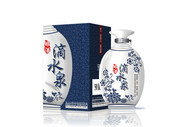 青花瓷酒瓶包装设计模板