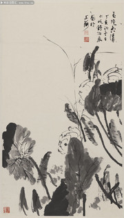 水墨荷花 绘画墨荷图_近现代_舒伯展