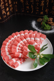 羊肉卷火锅菜品摄影图片素材