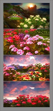 唯美鲜花风景图片素材