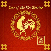 金色公鸡新年图片素材