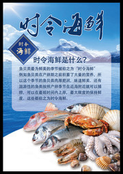 时令海鲜宣传海报图片素材