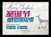 服装店圣诞节感恩回馈海报