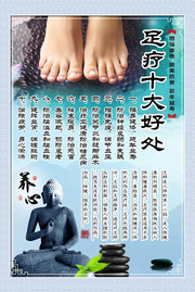 足疗十大好处宣传海报