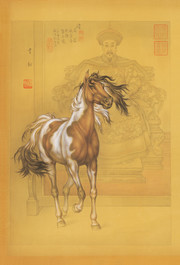 装饰图片 乾隆御马图_近现代_田书翰 