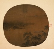 古代绘画 柳溪泛舟图_宋_佚名 