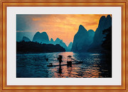 桂林山水图片油画版